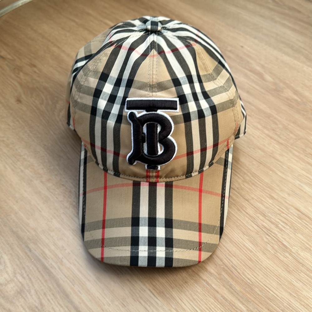 Burberry Beige Checkered Cap